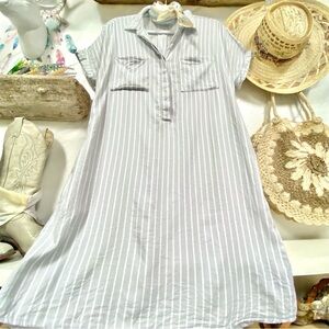 Comfy stripe Market summer boho dress w resort vacay cruise vibe